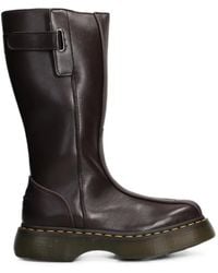 Dr. Martens - Buzz Hi Gloss Buckle-Detail Knee-High Boots - Lyst