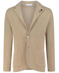 Lardini - Brooch-Detail Single-Breasted Blazer - Lyst