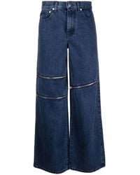 Helmut Lang - Zip-Detail Denim Jeans - Lyst