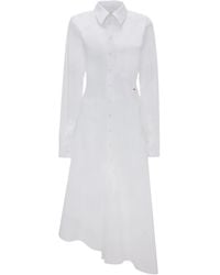 Victoria Beckham - Panelled Asymmetrical Shirt Dress - Lyst