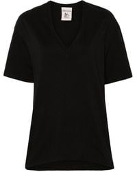 Semicouture - T-Shirt mit V-Ausschnitt - Lyst
