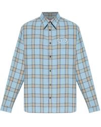 DIESEL - Kariertes S-Simply-Ajfi Hemd mit Stickerei - Lyst