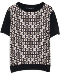 Max Mara - Geometric-Print Short-Sleeve T-Shirt - Lyst