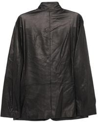 Giorgio Armani - Perforated Leather Jacket - Lyst