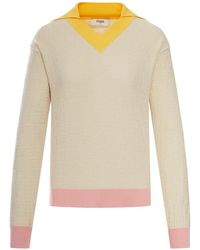 Fendi - Pullover Mit V-Ausschnitt - Lyst