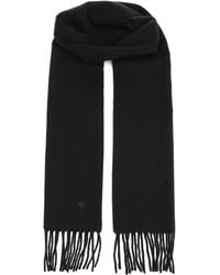 Ami Paris - Sjaal Met Franje En Logo - Lyst