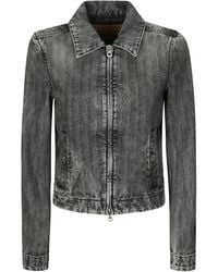 DIESEL - Distressed Denim Jacket - Lyst