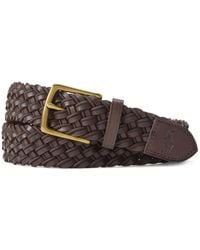 Polo Ralph Lauren - Woven Leather Belt - Lyst