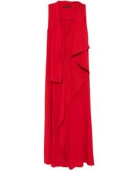 Yohji Yamamoto - Drapiertes Ry Lawn Maxikleid - Lyst