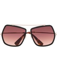 Max Mara Eyewear - Occhiali Da Sole Geometrici Oversize - Lyst