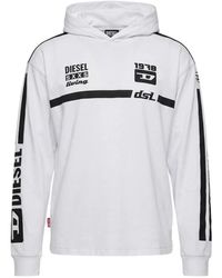 DIESEL - T-Shirt With Hood 'T-Boxt-Ls-Hood-Rib' - Lyst