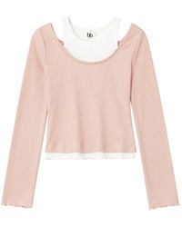 B+ AB - Layered-Effect Long-Sleeve T-Shirt - Lyst