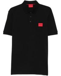 HUGO - Logo-Patch Polo Shirt - Lyst