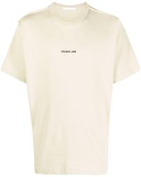 Helmut Lang - Logo-embroidered Cotton T-shirt - Lyst