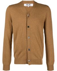 COMME DES GARÇONS PLAY - Cardigan Boutonné À Col V - Lyst