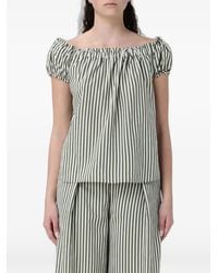 Hanita - Striped Off-Shoulder Top - Lyst