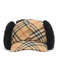 Burberry - Geruite Lammy Honkbalpet - Lyst