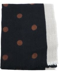 Altea - Polka-Dot Herringbone Scarf - Lyst