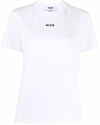 MSGM - T-Shirt With Logo - Lyst