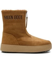 Moon Boot - Zip-Front Suede Boots - Lyst