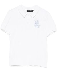 Ralph Lauren - Cable-Knit Logo-Embroidered T-Shirt - Lyst