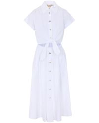 Liu Jo - Shirt Dress With Cut-Out - Lyst