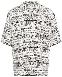 Alexander Wang - Reverskragen-Hemd mit Zeitungs-Print - Lyst