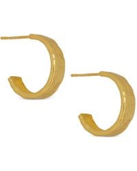 Ottoman Hands - Dela Textured Hoop Earrings - Lyst