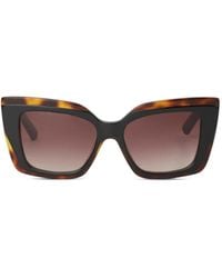 KARL LAGERFELD - Tortoiseshell Cat-Eye Sunglasses - Lyst