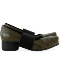 Uma Wang - Elasticated-Strap Square-Toe Ballet Flats - Lyst