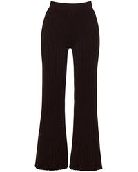 Adam Lippes - Pointelle Knit Cropped Trousers - Lyst