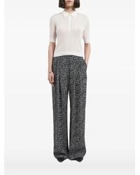 Maria McManus - Short-Sleeve Pointelle Polo Top - Lyst