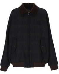 Miu Miu - Karierte Jacke mit Cordkragen - Lyst