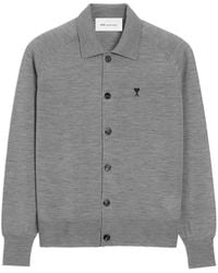 Ami Paris - Cárdigan Con Bordado Del Logo Ami De Coeur - Lyst
