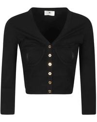 Elisabetta Franchi - Button-Up Cardigan - Lyst