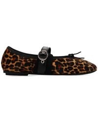 Repetto - Mary Janes Leopard Buckle Flat Shoes - Lyst