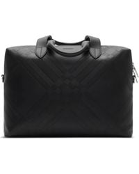 Burberry - Check-Embossed Briefcase - Lyst