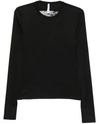 Imperial - Lace-Panel Long-Sleeve T-Shirt - Lyst