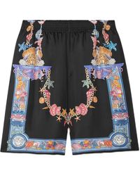 Versace - 'coral Theatre' Print Bermuda Shorts - Lyst