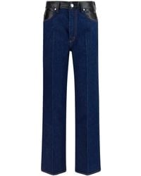 Agolde - Jean Morgan À Empiècements En Cuir - Lyst