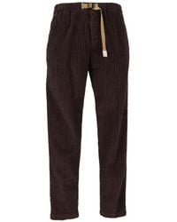 White Sand - Wide-Stripe Corduroy Trousers - Lyst