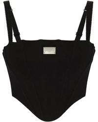 Dolce & Gabbana - Jersey Top With Straps And The Tag - Lyst