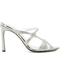 Sergio Rossi - Crystal-Embellished Sandals - Lyst