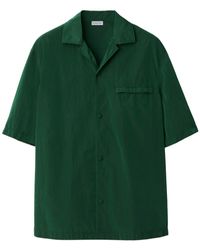 Burberry - Overhemd Met Korte Mouwen En Gekerfde Kraag - Lyst