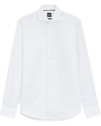 BOSS - Cutaway-Collar Cotton Shirt - Lyst
