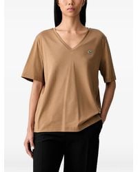 Lacoste - T-Shirt À Patch Logo - Lyst