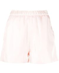 Forte Forte - Lamé-effect High-waisted Mini Shorts - Lyst