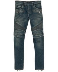 Balmain - Vaqueros Biker Con Efecto Envejecido - Lyst