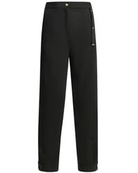 Herno - Gerade Hose Mit Logo-Schild - Lyst