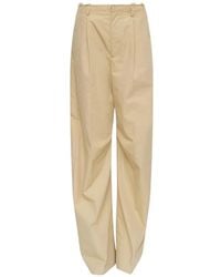 MM6 by Maison Margiela - Raw-Edge Pleated Trousers - Lyst